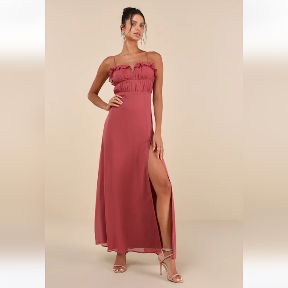 Lulu's Rusty Rose Maxi Dress